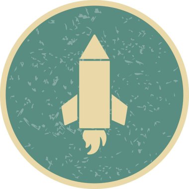İllüstrasyon kalem roket simgesi