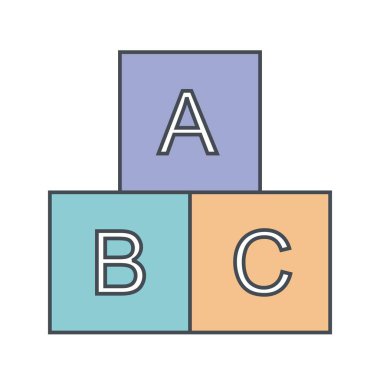 Illustration ABC Cubes simgesi