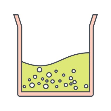 Illustration Beaker yarım dolgu simgesi