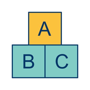 Illustration ABC Cubes simgesi