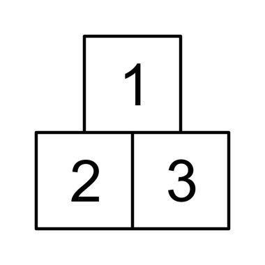 Çizim 123 küp simgesi