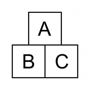 Illustration ABC Cubes simgesi