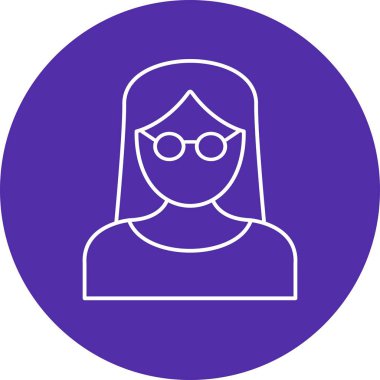 İllüstrasyon kadın bilim adamı simgesi