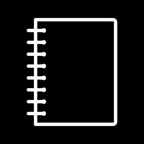 Ilustracja ikona notebooka spirala — Zdjęcie stockowe