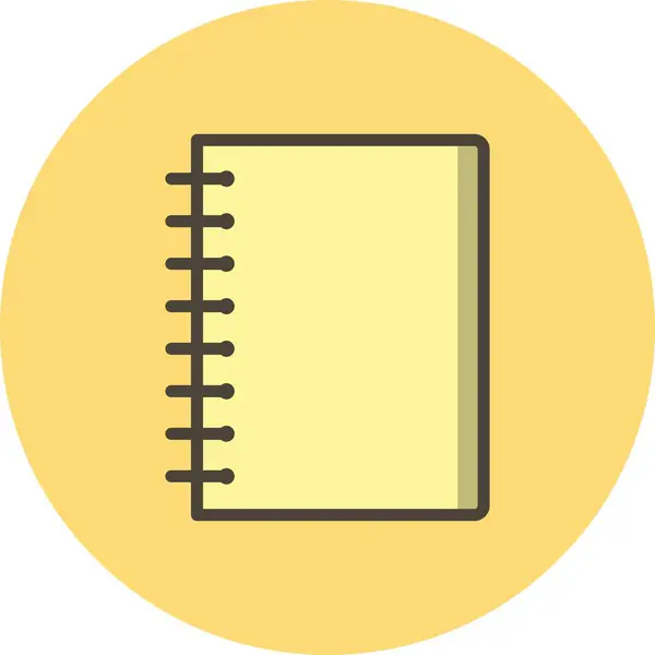 Ilustração Spiral Notebook Ícone — Fotografia de Stock
