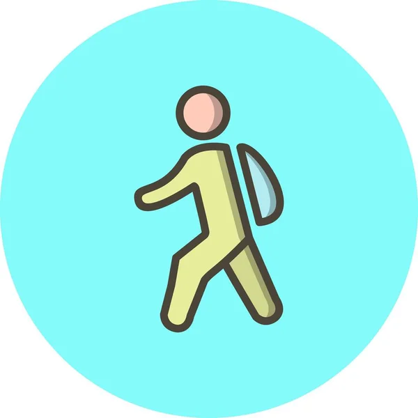 Illustration okul simgesi yürüyüş — Stok fotoğraf