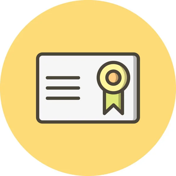 Pictogram illustratie certificaat — Stockfoto