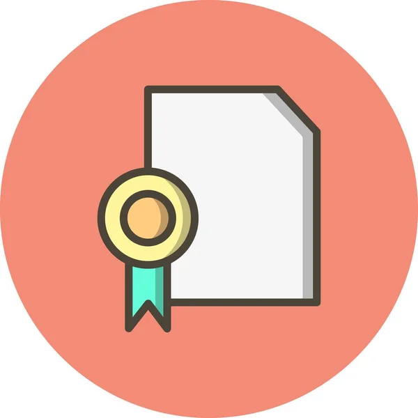 Ícone do Diploma de Ilustração — Fotografia de Stock