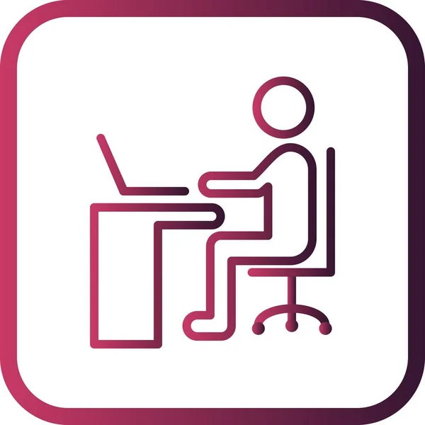 Illustration Using Laptop Icon — Stock Photo, Image