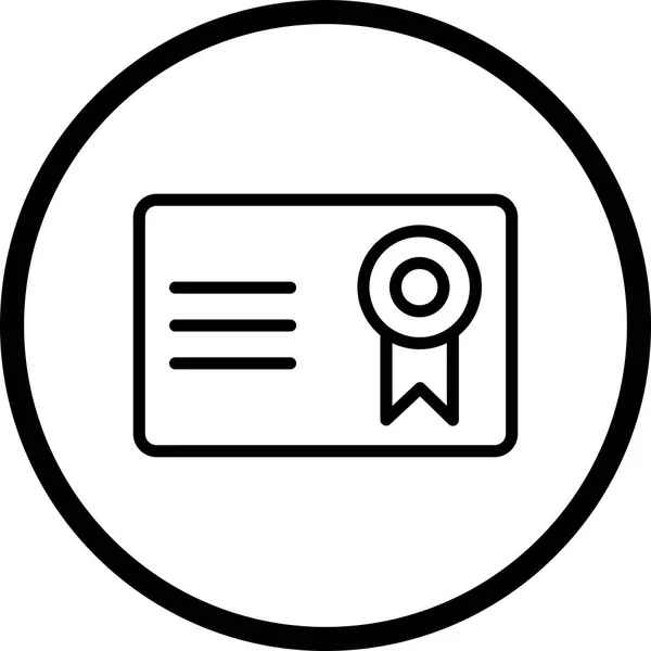 Ikona ilustracji certyfikatu — Zdjęcie stockowe