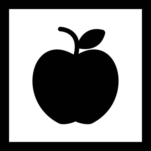 Ilustracja jabłko ikona — Zdjęcie stockowe