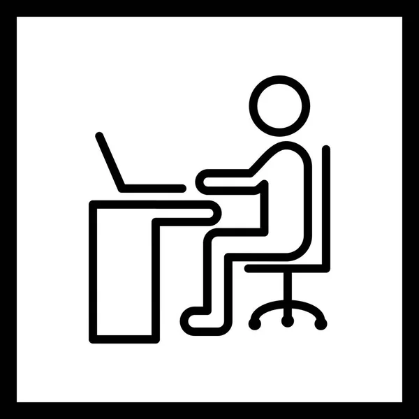 Illustration Using Laptop Icon — Stock Photo, Image