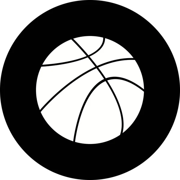 Ícone de bola de cesta de ilustração — Fotografia de Stock