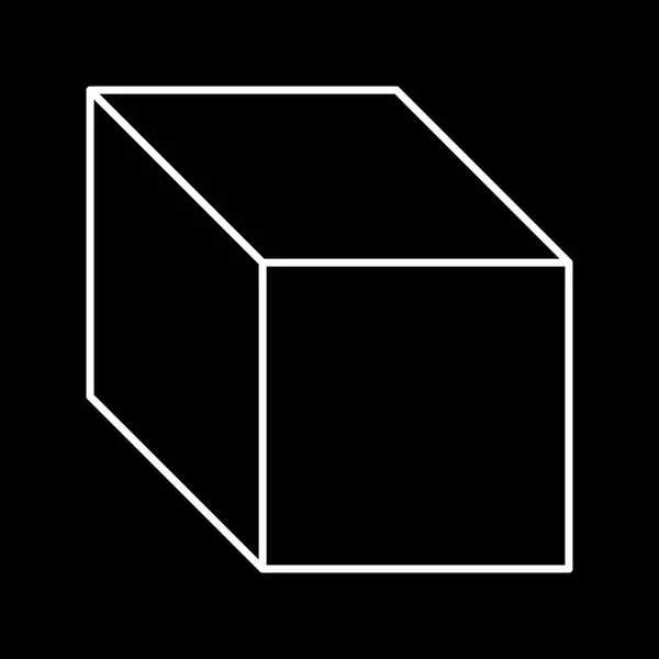 Icono del Cubo de Ilustración —  Fotos de Stock