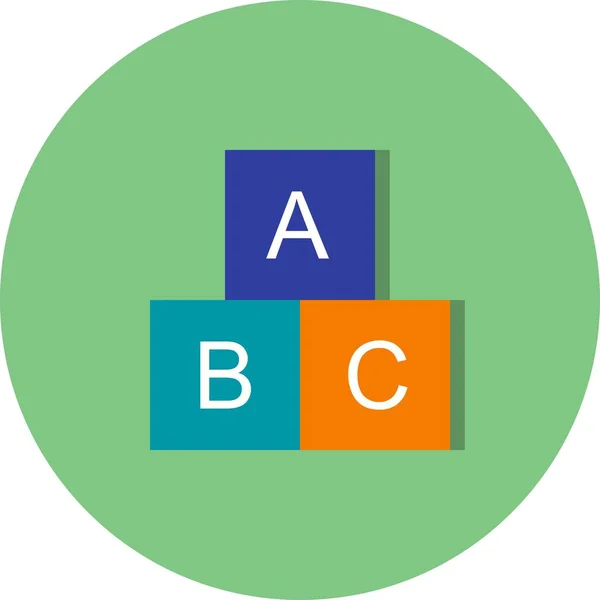 Illustration ABC Cubes Icon — Stock Photo, Image