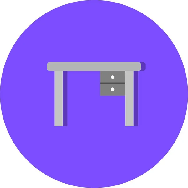 Illustration Study Table Vector Icon — Stock Photo, Image