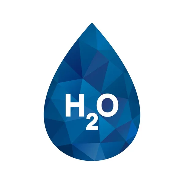 Illustratie H2O icoon — Stockfoto