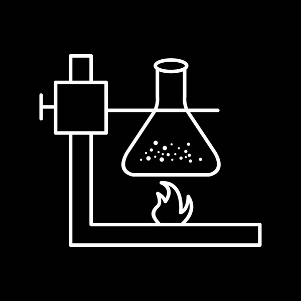 Illustration Fire Under Flask Icon — Stock Photo, Image