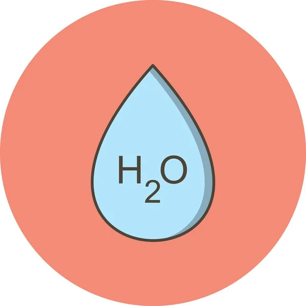 Illustration h2o icon — Stockfoto