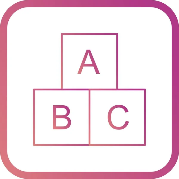 Illustrazione ABC cubi icona — Foto Stock