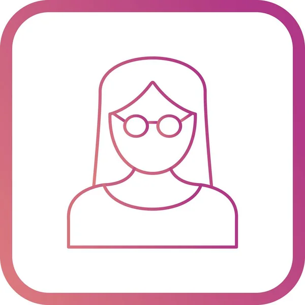 Illustratie vrouwelijke wetenschapper icoon — Stockfoto