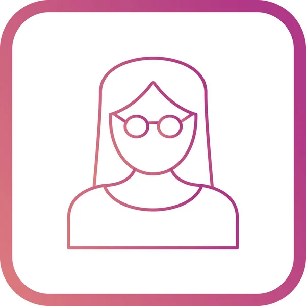 Illustration Female Scientist Icon — Stock Photo, Image