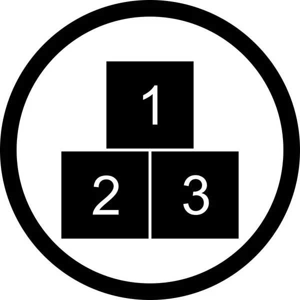 Illustration 123 Cubes Icon — Stock Photo, Image