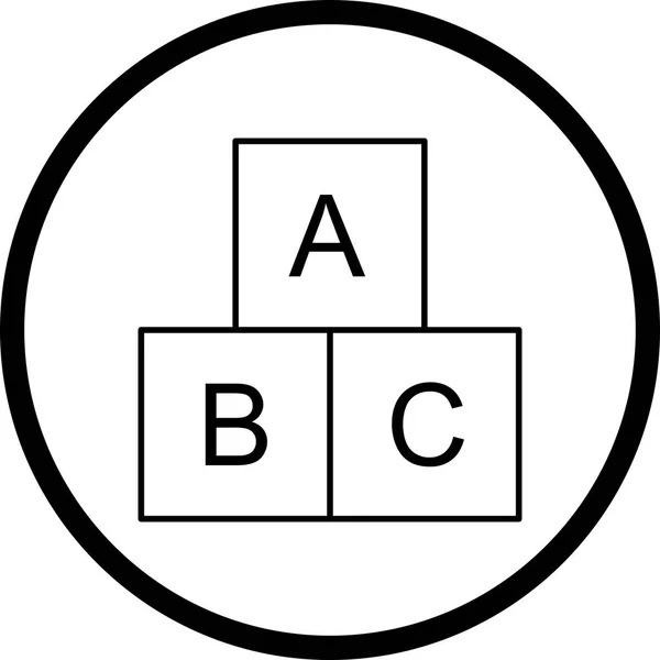 Иллюстрация ABC Cubes Icon — стоковое фото