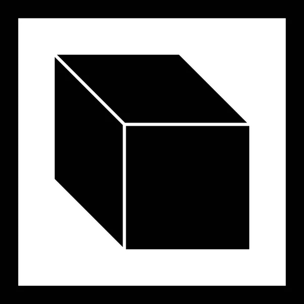 Ícone de cubo de ilustração — Fotografia de Stock