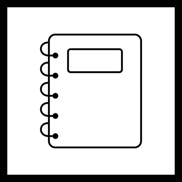 Ilustracja Notatnik ikona — Zdjęcie stockowe