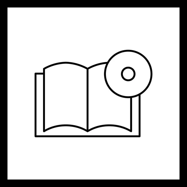 Ilustracja książka DVD ikona — Zdjęcie stockowe
