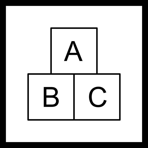 Illustration ABC Cubes Icon — Stock Photo, Image