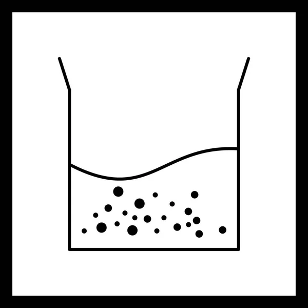Icono de medio vaso de precipitados de ilustración — Foto de Stock
