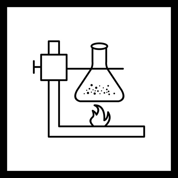 Illustration Fire under Flask ikon — Stockfoto