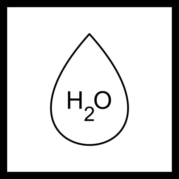 Рисунок H2O значок — стокове фото