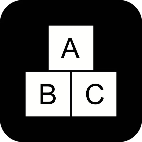 Иллюстрация ABC Cubes Icon — стоковое фото