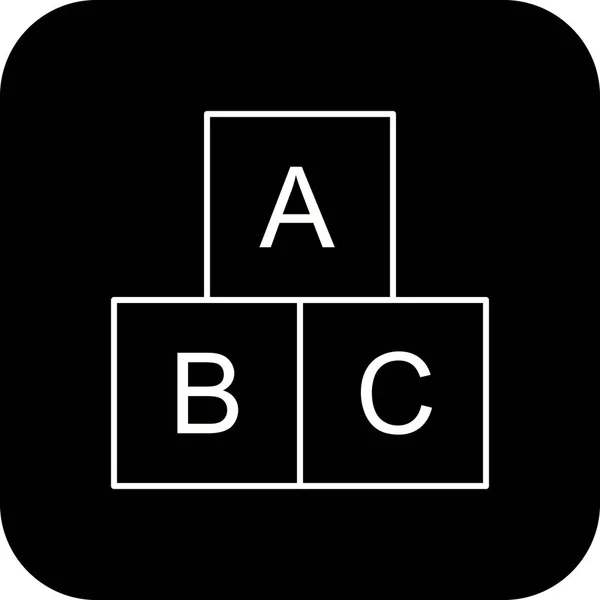 Ilustração ABC Cubos Ícone — Fotografia de Stock