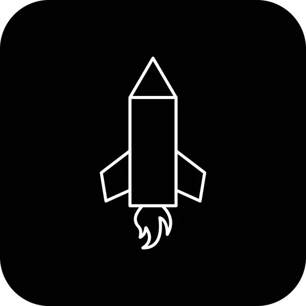 Ilustración Lápiz Rocket Icono — Foto de Stock