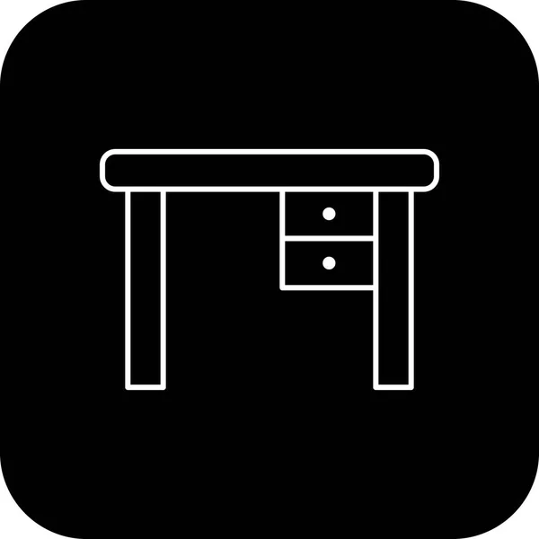 Illustration Study Table Vector Icon — Stock Photo, Image