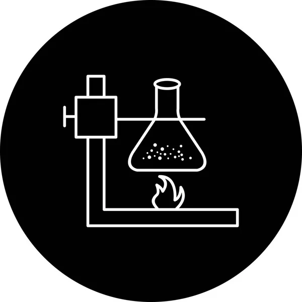 Illustration Fire Under Flask Icon — Stock Photo, Image