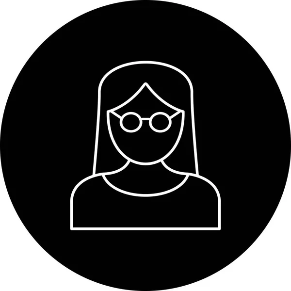 Ilustracja kobieta naukowiec ikona — Zdjęcie stockowe