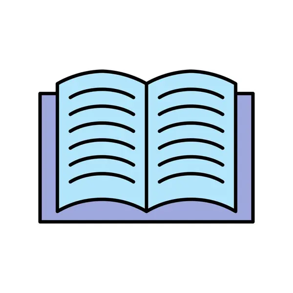 Ukázka otevřené knihy – ikona — Stock fotografie