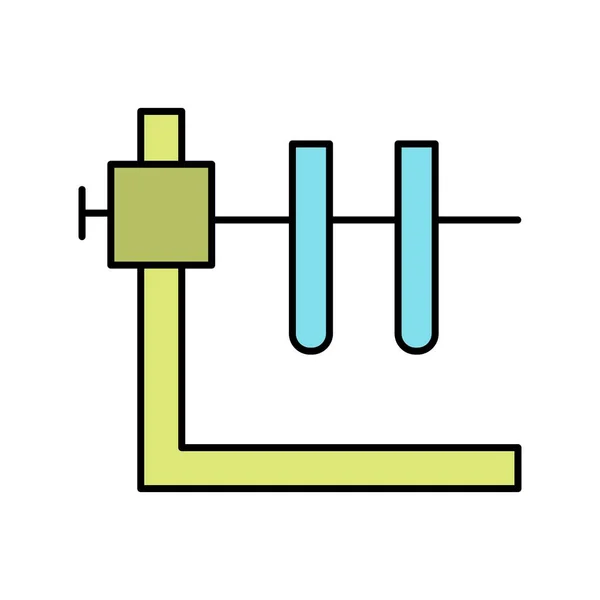 Ilustración Dos tubos con el icono del soporte —  Fotos de Stock