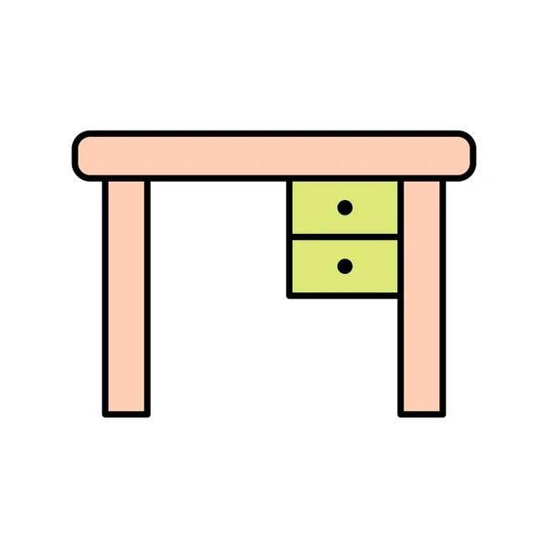 Illustration Study Table Icon — Stock Photo, Image