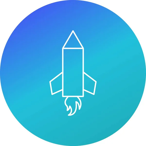 Illustration Pencil Rocket Icon — Stock Photo, Image