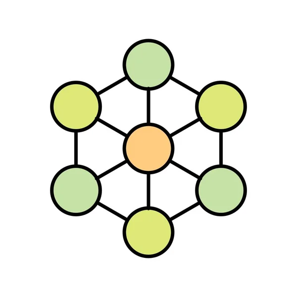 Ícone de Molécula de Ilustração — Fotografia de Stock