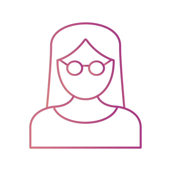 Ilustrace – ikona ženského vědce — Stock fotografie