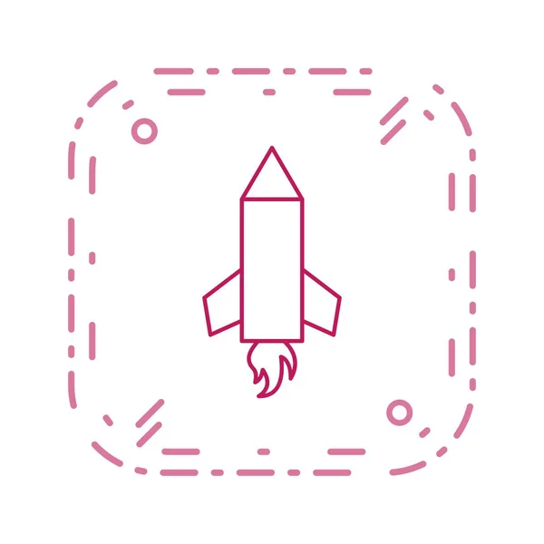 Illustration Crayon Rocket Icône — Photo