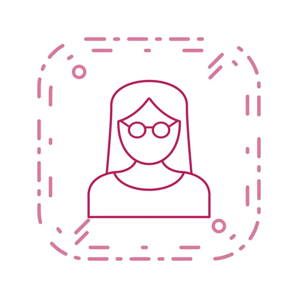 Illustration Female Scientist Icon — Stock Photo, Image