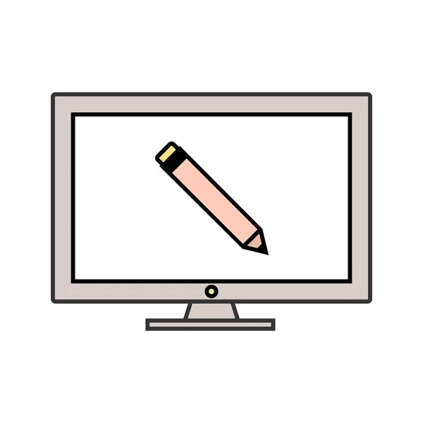Illustration online utbildning ikon — Stockfoto